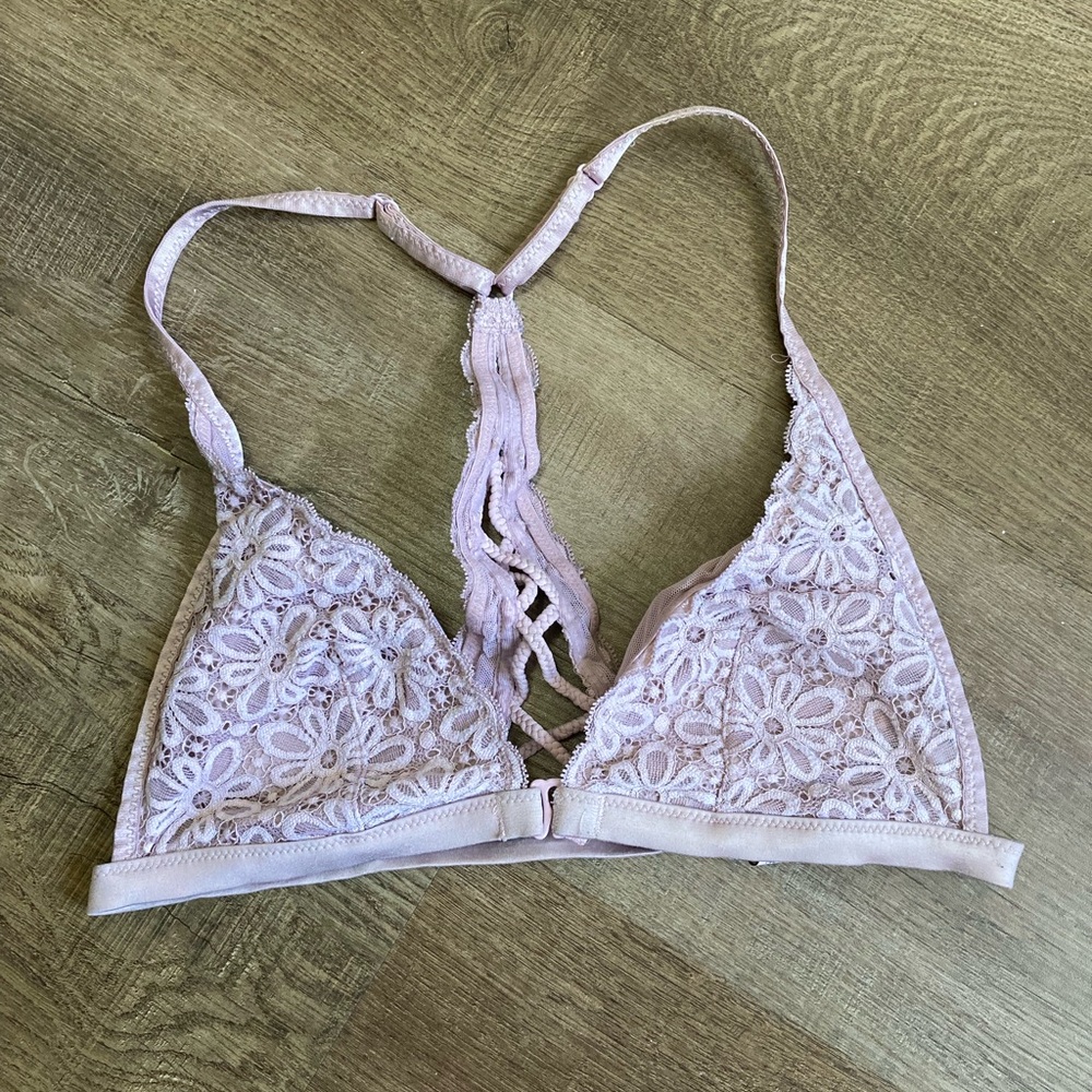 Victoria’s Secret Front Close Lace Bralette Mauve Size Small
